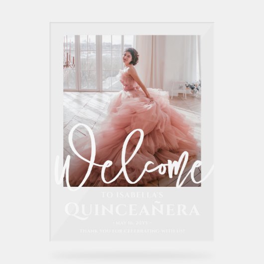 シック・キンセアニラへようこそ15th誕生日パーティー アクリルサイン (正面)