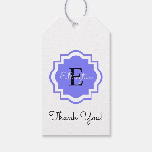 シック・ギフトラベル「ありがとう!」 モノグラムラベル ギフトタグ (正面)