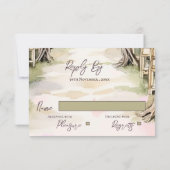 シック・グラフインスパイアィンワイナリー素朴結婚ズ 出欠カード (裏面)