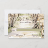 シック・グラフインスパイアィンワイナリー素朴結婚ズ 出欠カード (裏面)