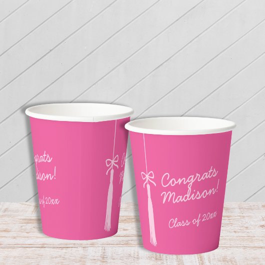 シック・グラードタッセルボーピンク2025卒業 紙コップ
