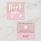 シック·グリッターガーリー·ピエレガントンクモダン感謝してい君 スクエア名刺 (正面/裏面)