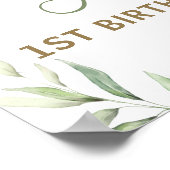 シック・グリーナリーノアのアーク誕生日バプテスムウェルカム ポスター (角)