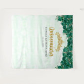 シック・グリーンフローラティアラキンセアニェラフォトバックグラウンド タペストリー (正面(横))