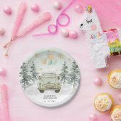 シック·グリーンリー·金ゴールド·ドライブバイ·ベイビー·シャワー·パレード ペーパープレート (パーティー)