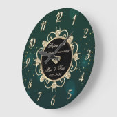 シック・グリーン・ダイヤ結婚モンズ50周年 ラージ壁時計 (傾斜)