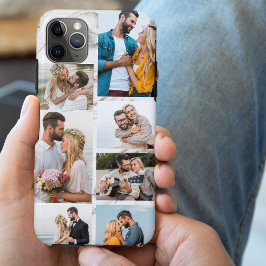 シック グレー 大理石 7 枚フォトコラージュ iPhone 11 PRO MAXケース