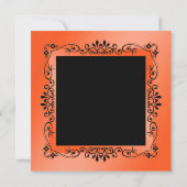 シック・コーラル装飾枠50誕生日 招待状 (裏面)