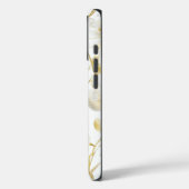 シック ゴールド ホワイト フローラル Case-Mate iPhoneケース (裏面 / 左)