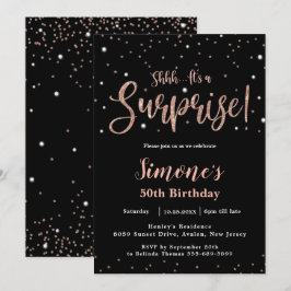 『シック・サプライズ・アニー・バースデー・パーティー』バラ金ゴールド  招待状