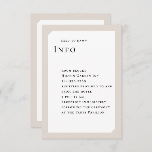 シック・サークル結婚ズ エンクロージャーカード (正面/裏面)