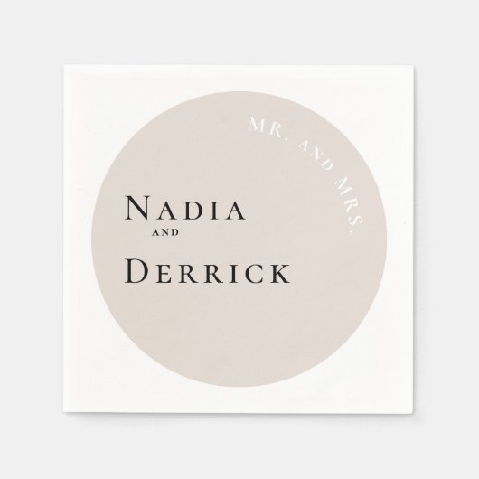 シック・サークル結婚ズ スタンダードカクテルナプキン (正面)