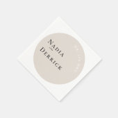 シック・サークル結婚ズ スタンダードカクテルナプキン (角)