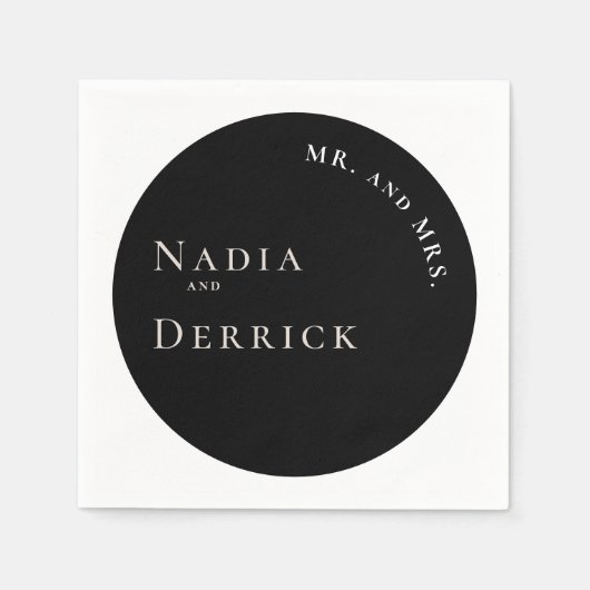 シック・サークル結婚ズ スタンダードカクテルナプキン (正面)