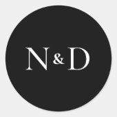 シック・サーク結婚ル封筒用シール ラウンドシール (正面)