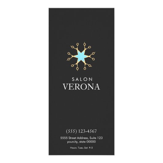 シック&シザーロゴエレガントヘアサロン2 ラックカード (正面)