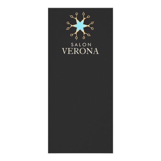 シック&シザーロゴエレガントヘアサロン ラックカード (正面)