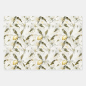 シック・シチリアサマーレモン結婚フローラ ラッピングペーパーシート (正面)