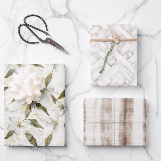 シック・シチリアサマーレモン結婚フローラ ラッピングペーパーシート (正面)