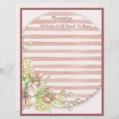 シック&シャビーピンクストライプフローラブーケ (正面/裏面)