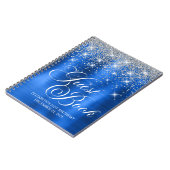 シック・シルバー王室のグリッターブルー21stデイゲストブック ノートブック (左側)