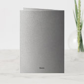 シック・シルバー3枚結婚25周年記念 カード (裏面)