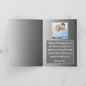 シック・シルバー3枚結婚25周年記念 カード (内部)