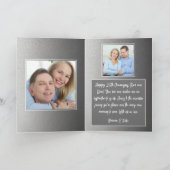 シック・シルバー4写真25結婚周年 カード (内部)