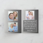 シック・シルバー5枚の写真25結婚周年 カード (内部)