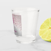 シック・シルバー&バラ金ゴールドグリッター60th誕生日ギフト ショットグラス (右)