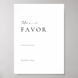 シック+シンプルスクリプモダント結婚式の引き出物記号 ポスター