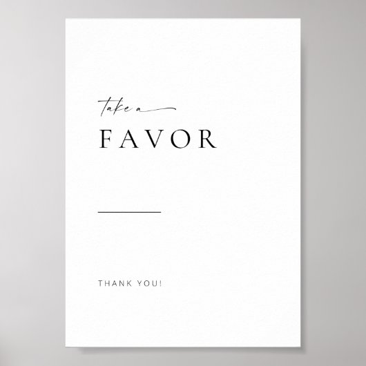 シック+シンプルスクリプモダント結婚式の引き出物記号 ポスター (正面)