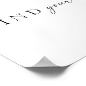 シック+シンプルス結婚クリプトの座席の看板 ポスター (角)