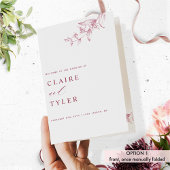 シック&シンプルホワイトブルゴーニュ結婚式 プログラム