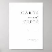 シック+シンプルモダンスクリプトウェディングカード+ギフト ポスター (正面)