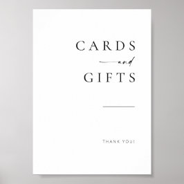 シック+シンプルモダンスクリプトウェディングカード+ギフト ポスター