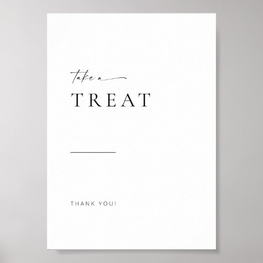 シック+シンプルモダンスクリプ結婚トのトリート記号 ポスター (正面)