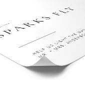 シック+シンプルモダンス結婚パークラー出口サイン ポスター (角)