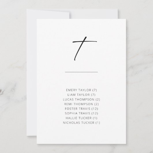 シック+シンプルモダン台本アルファベットT (正面)