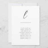 シック+シンプルモダンScriptアルファベット座席付き (正面)