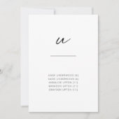 シック+シンプルモダンScriptアルファベットSeating U (正面)