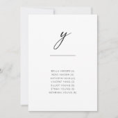 シック+シンプルモダンScriptアルファベットSeating Y (正面)