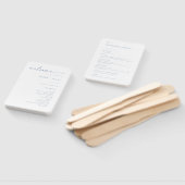 シック+シンプル結婚式 プログラムモダンファン |青 ハンドファン (組立なし)