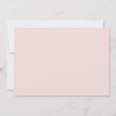 シック シンプル ブラッシュ ピンク 3 フォト 2歳の誕生日 招待状 (裏面)