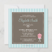 シック·スイート16誕生日パーティーの招待（アクア） 招待状 (裏面)