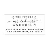 シック・スクリプト未来ミセス結婚ズ差出人住所 セルフインキングスタンプ (デザイン)