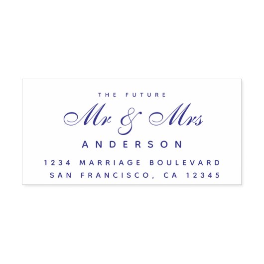シック・スクリプト未来ミセス結婚ズ差出人住所 セルフインキングスタンプ (デザイン)