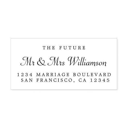 シック・スクリプト未来ミセス結婚ズ差出人住所 セルフインキングスタンプ (デザイン)