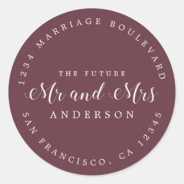 シック・スクリプト未来ミセス結婚ズ差出人住所 ラウンドシール