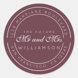 シック・スクリプト未来ミセス結婚ズ差出人住所 ラウンドシール